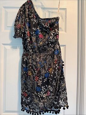 RAGA floral one-shoulder mini dress